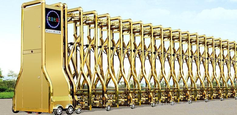 光明新項(xiàng)目訂購(gòu)封板伸縮門(mén)