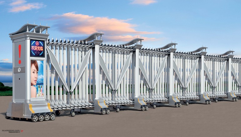 高端伸縮門--廠家直供，為高端工業(yè)區(qū)保駕護航